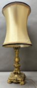 A wooden gold painted table lamp in the rococo style (H46cm)