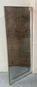 A contemporary bevel-edged faceted wall mirror 60cm x 135cm