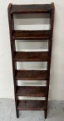 A reclaimed oak Library ladder 145cm H