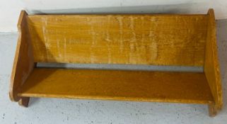 An oak book trough 61cm x 30cm x Height 18cm.