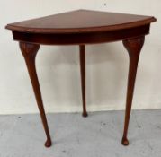 A corner side table on cabriole legs H74cm W65cm D48cm Condition Report age related marks