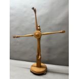 A vintage oak yarn winding wheel (H80cm)