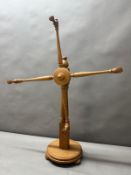 A vintage oak yarn winding wheel (H80cm)