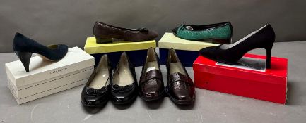 Six pairs of ladies shoes various makers and styles size 42