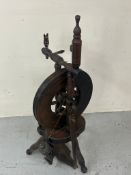 Spinning wheel with foot pedal