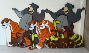 A selection of Perspex figurines of characters from The Jungle Book to include Baloo and Sheere Kahn
