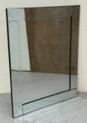 A contemporary bevel-edged sectional wall mirror 80cm x 100cm Condition Report good condition