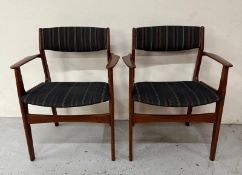 A pair of Mid Century Danish dining chairs by Dylund Condition Report some marks