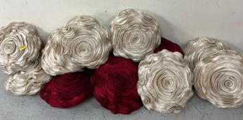 Twelve rose charm throw pillows