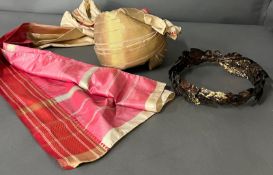 Indian wedding turban or safa along with a metal Laurel wreath