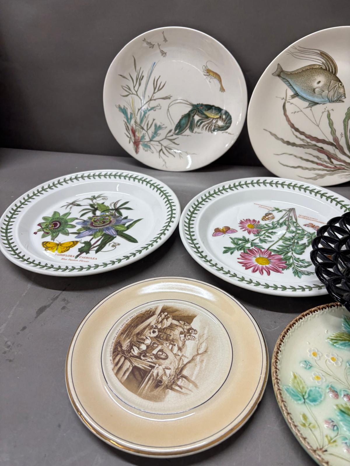 A selection of different plates to include three Portmerion, four Johnsons fish plates and various - Image 3 of 5