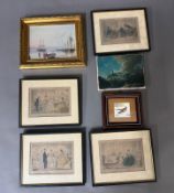 A selection of seven prints and pictures various subjects