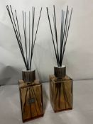 Two large reed diffusers H28cm