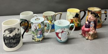 Eight character jugs