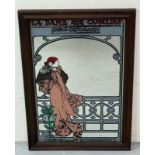 A French style Bistro mirror Sarah Bernhandt 66cm x 47cm Condition Report good condition