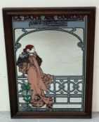 A French style Bistro mirror Sarah Bernhandt 66cm x 47cm Condition Report good condition