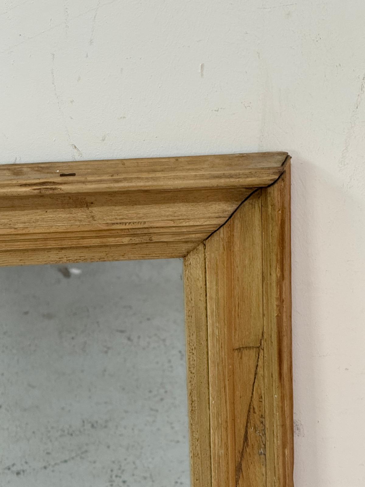 A pine framed hall mirror 57cm x 67cm - Image 3 of 3