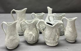 Portmierion porcelain miniature jugs