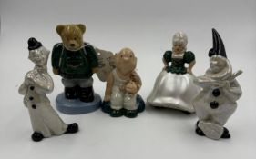 A selection of Wade figures to include Camping bear and Clorinda