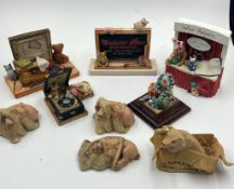 A selection of miniature figures by Border Fine Arts and Peter Fagan