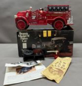 A novelty Jim Beam decanter in the form of a fire engine, boxed
