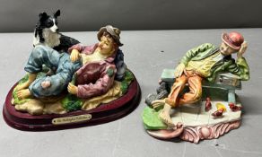 Two figurines part of The Wellington Collections