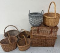 A selection of wicker baskets and hampers