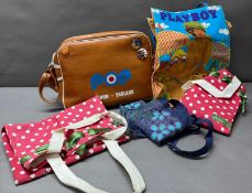 A selection of bags to include Pop of London and Playboy