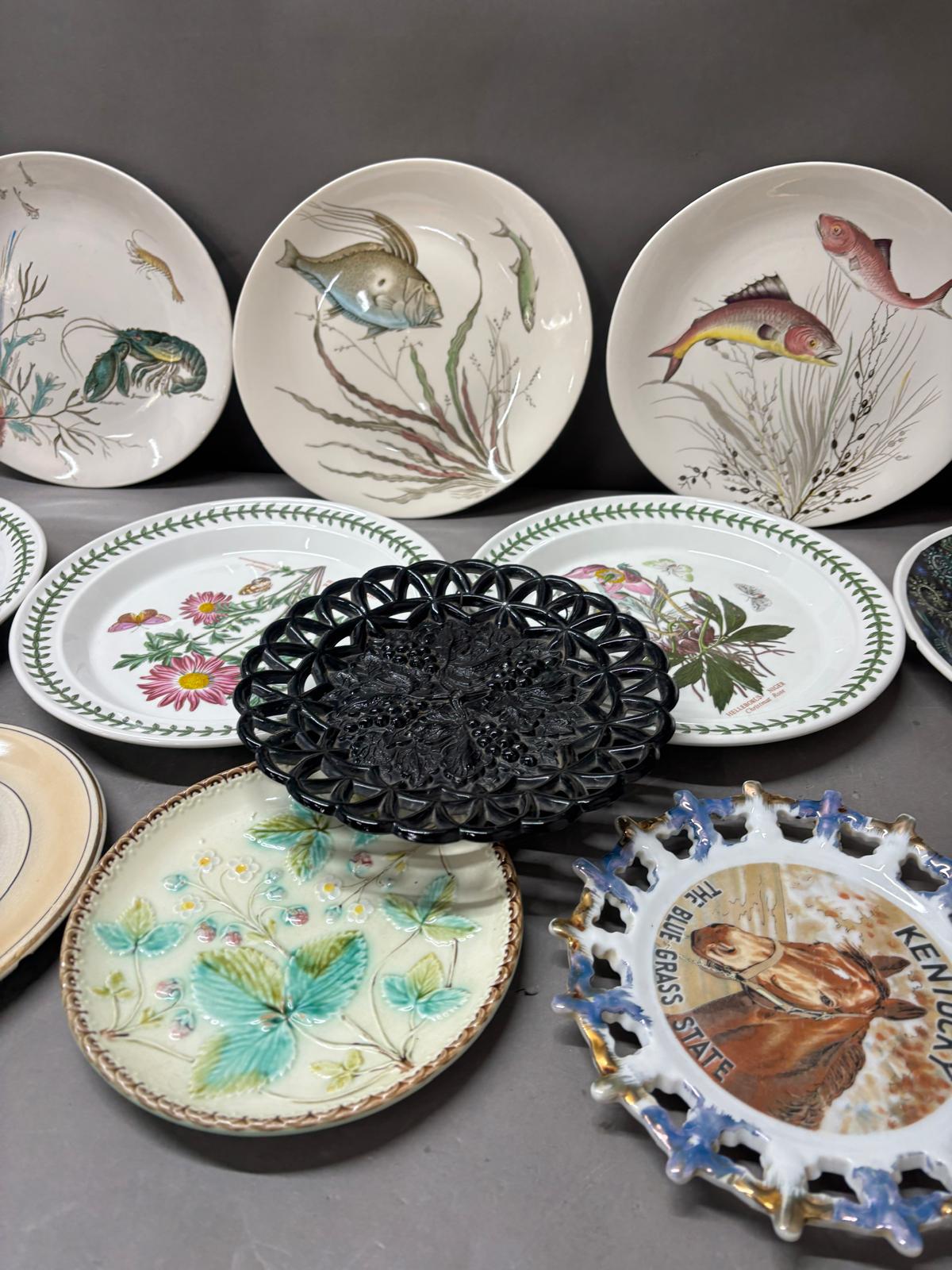 A selection of different plates to include three Portmerion, four Johnsons fish plates and various - Image 4 of 5
