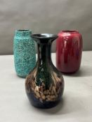 Three Mid Century vases H27cm