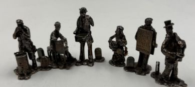 A selection of six figures by the Royal Hampshire Art Foundry