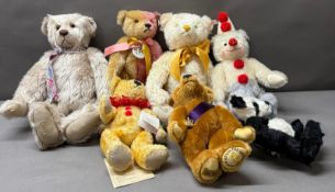 A selection of teddy bears to include Steiff