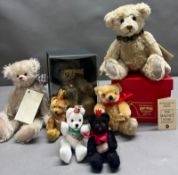 Merrythought limited edition teddy bear along with other small bears