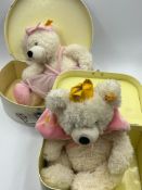 Two Steiff Lotte teddy bears in suitcases Condition Report suitcase lids have damage