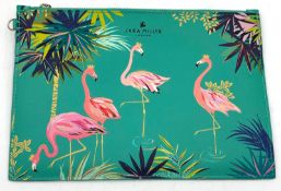 A brand New Sarah Miller pouch with Flamingo themed decoration