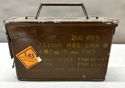A military ammunition box