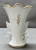 A white grounds and gilt fleur style vase by Limoges