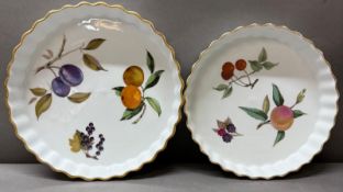 Two Royal Worcester quiche dishes