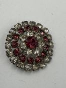 Costume jewellery circular brooch
