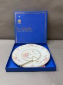 A Royal Doulton floral cake stand