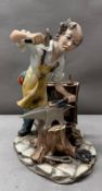 A Capodimonte figure of a blacksmith