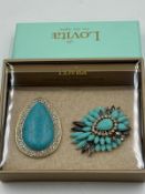 A Lovita Turquoise brooch gift box, brand new