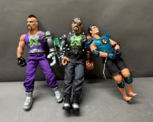 Three action figures, two Dr X and an Action Man