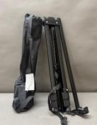 A cased portable artist's easel stand