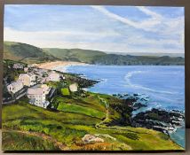 An oil on canvas of a coastal scene 51cm x 41cm