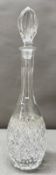 A lead crystal etched decanter