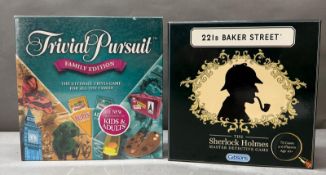 Games Night: Trivial Pursuit Family Edition and 221B Baker Street The Sherlock Holmes Master