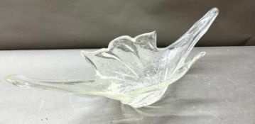 A Mid Century clear Splash vase