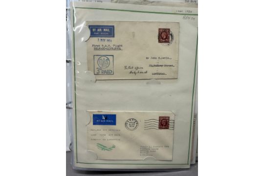 Three albums of early air mail envelopes and first day covers