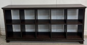 Ten pigeon hole wall unit H86cm W186cm D36cm